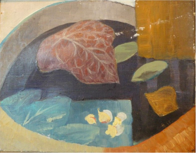 Nature morte à la feuille et au citron